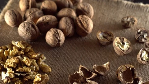 Walnuts in rotation. Stock Footage 70302651
