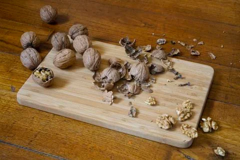 Walnuts split Stock Photos