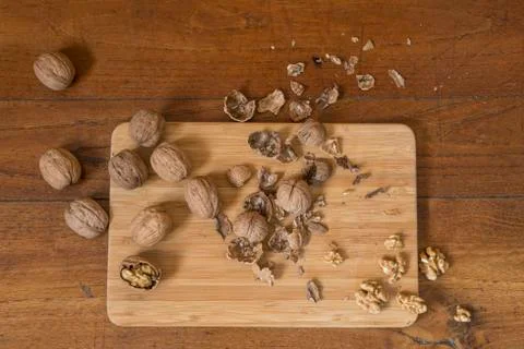 Walnuts split Stock Photos