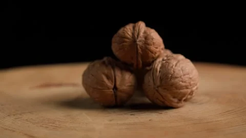 Walnuts Turning Stock Footage 283770931