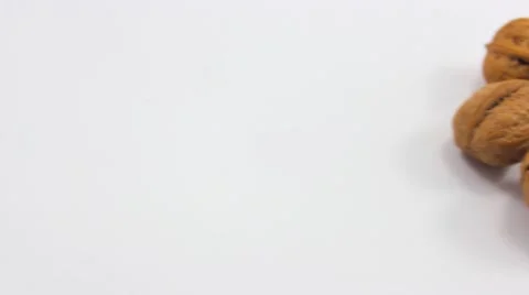 Walnuts on white background Stock Footage 59636612