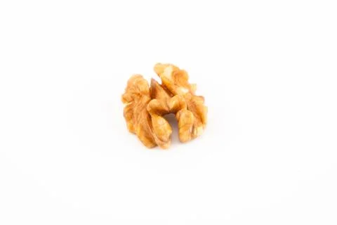 Walnuts on the white background Stock Photos