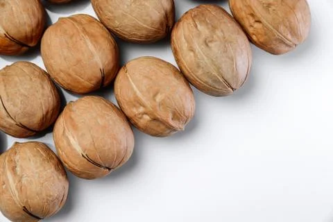 Walnuts on a white background Foto stock