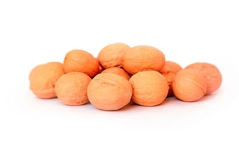 Walnuts on white background Stock Photos