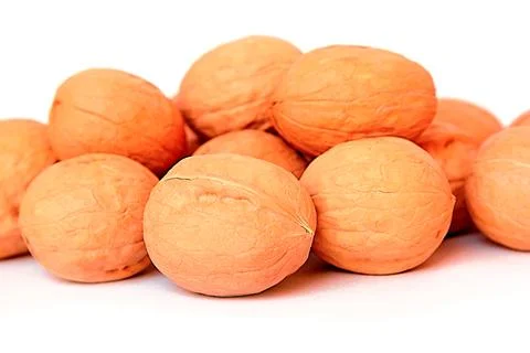 Walnuts on white background Stock Photos