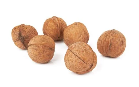 Walnuts on white Stock Photos