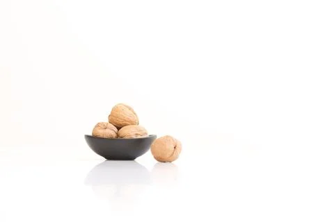 Walnuts on white Stock Photos