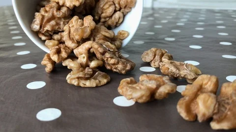 Walnuts without shell 1 Stock Footage 97286808