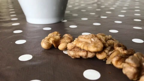 Walnuts without shell 2 Stock Footage 97286813