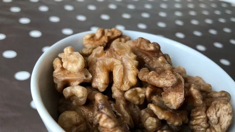 Walnuts without shell 4 Stock Footage 97286817