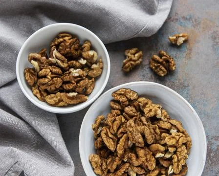 Walnuts  without shell Stock Photos