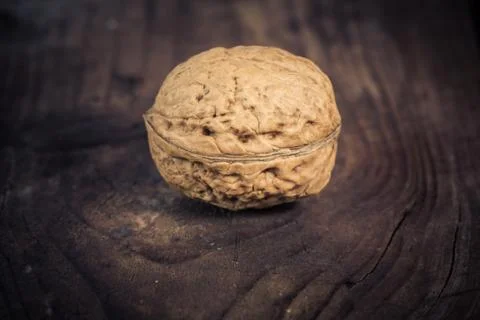 Walnuts on a wooden table. 写真素材