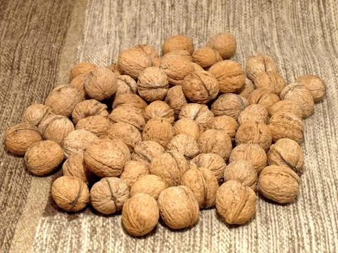 Walnuts.background. Stock Photos
