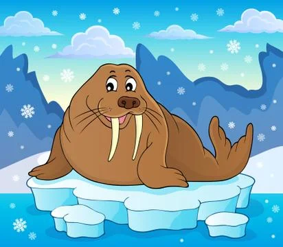 Walrus theme image Stock Illustration