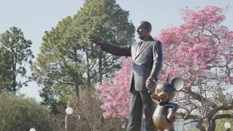 Walt Disney Statue Video stock 255240843
