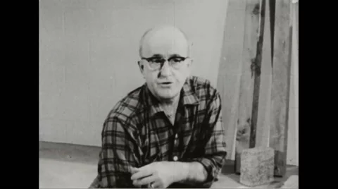 Walter Durbahn explaining the techniques of shelter building Stock Footage 44572235