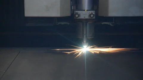 Walters Group Laser Cutter Stock Footage 35696621