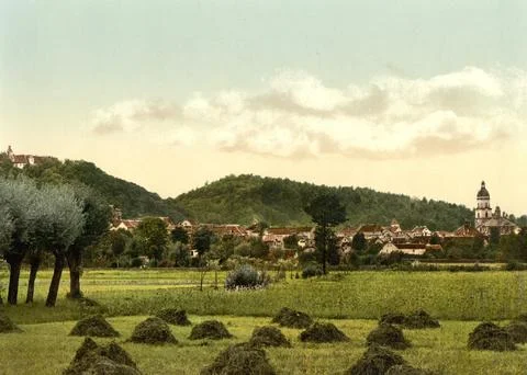 Waltershausen Thuringia c 1890 Germany Historic digitally restored reproduction Stock Illustration