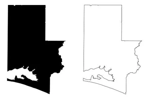 Walton County, Florida (U.S. county, United States of America, USA, U.S., US) Stock Illustration
