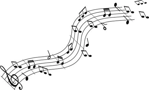 WALZ MUSIC NOTES Illustrazione stock