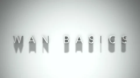 Wan basics 3D title animation with shadows on a white background Stock Footage 296934668