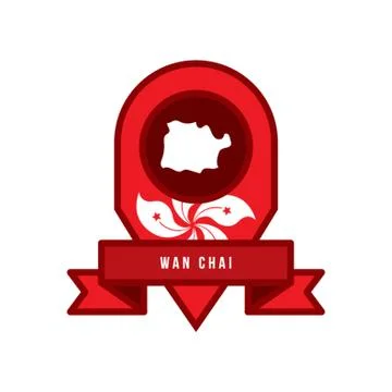Wan Chai Map Stock Illustration