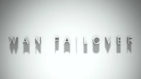 Wan failover 3D title animation white text on a white background Stock Footage 299373050
