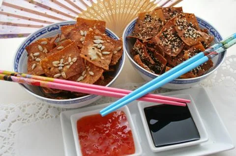 Wan tan cracker Stock Photos