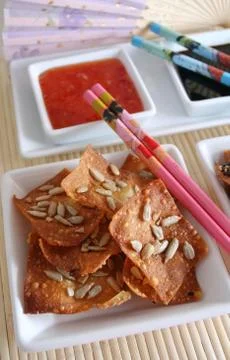 Wan tan cracker Stock Photos