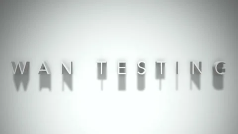 Wan testing 3D title animation with shadows on a white background Stock Footage 296935285