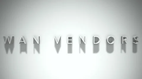 Wan vendors 3D title animation with shadows on a white background Stock Footage 296935486