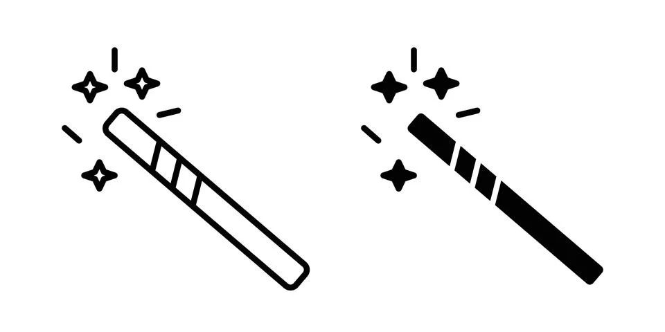 Wand icon design. Simple Vector illustrations.. Stock-Illustration