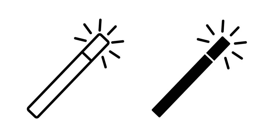 Wand icon set. Vector EPS 10 イラスト素材