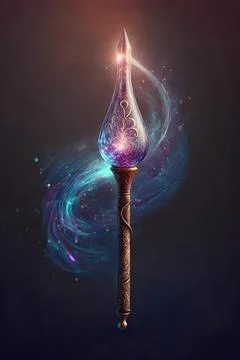 Wand of magic detection Stock Illustration