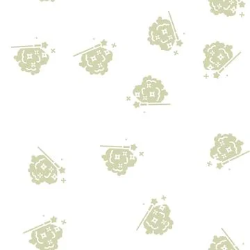 Wand magic glyph seamless pattern Stock Illustration