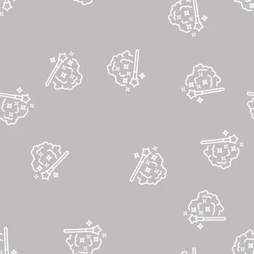 Wand magic line seamless pattern Stock Illustration