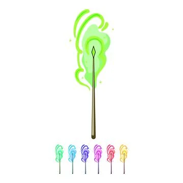 Wand magic stick cartoon vector graphic Stock Illustration