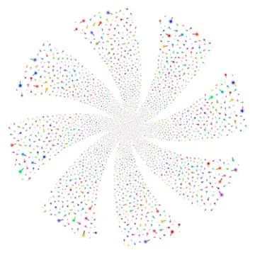 Wand Magic Tool Fireworks Swirl Flower Stock Illustration
