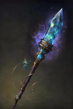 Wand of the war mage Stock Illustration