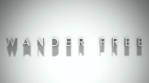 Wander free 3D title animation with shadows on a white background 스톡 동영상 297217248
