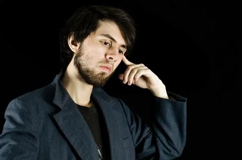 Wandering off into his thoughts Stock Photos