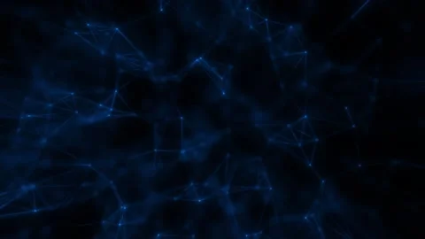 Wandering inside a solidified blue network structure. Seamless loop. Stock Footage 240864936