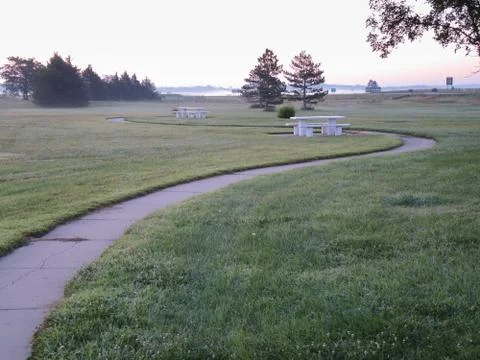 Wandering Sidewalk and Table Stock Photos