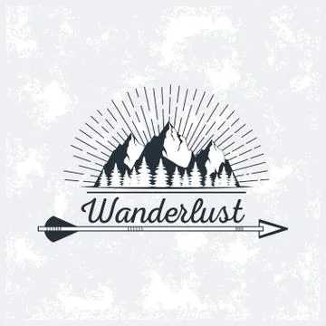 Wanderlust adventure logo Stock Illustration