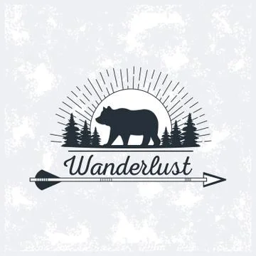 Wanderlust adventure logo Stock Illustration