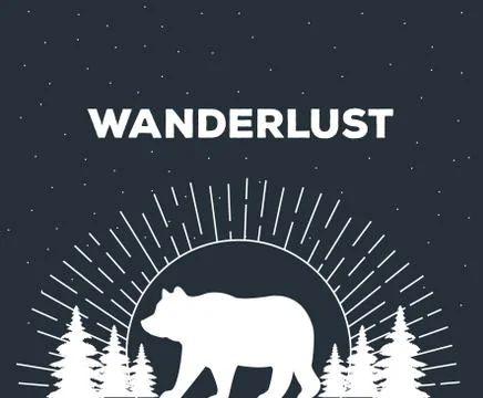 Wanderlust adventure logo Stock Illustration