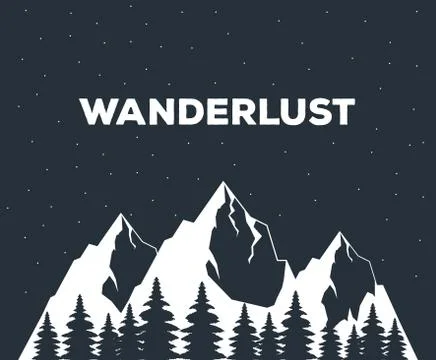 Wanderlust adventure logo Stock Illustration