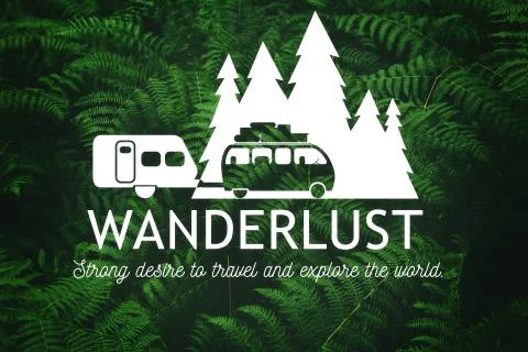 Wanderlust logo Stock Photos