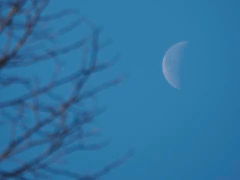Waning Crescent Moon Fotos de archivo