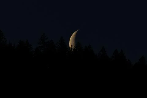 Waning Crescent Moon Stock Photos